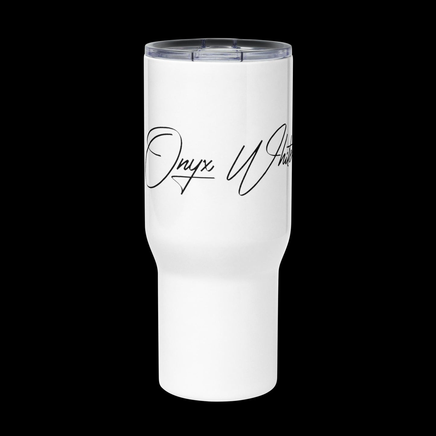 The sleek Onyx White business mug (with a handle)