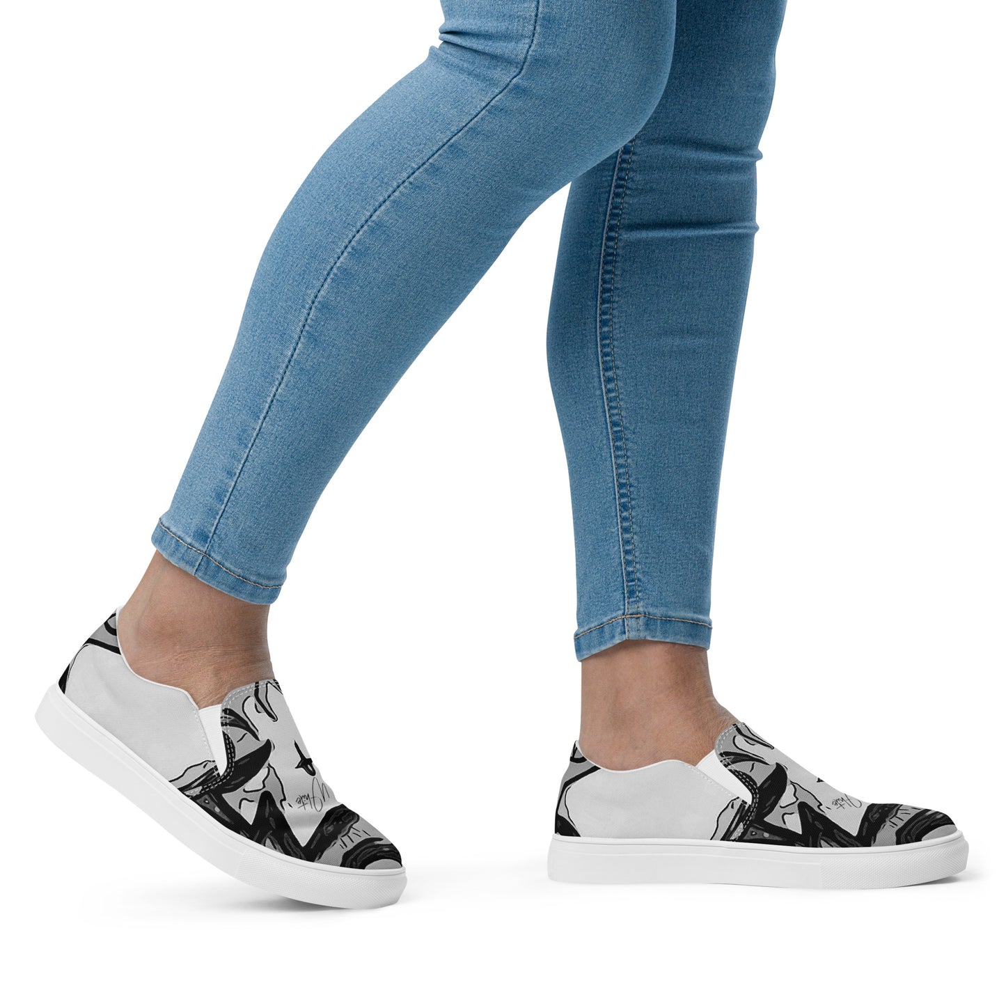 Onyx White Genesis 1:3 Women’s slip-on canvas shoes