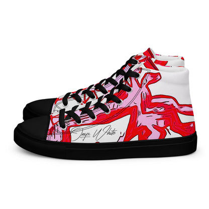 Onyx White Genesis 1:3 Men’s High Top Canvas Shoes