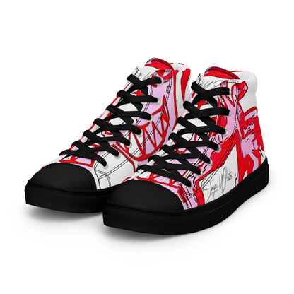 Onyx White Genesis 1:3 Men’s High Top Canvas Shoes