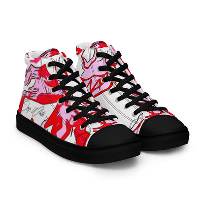 Onyx White Genesis 1:3 Men’s High Top Canvas Shoes