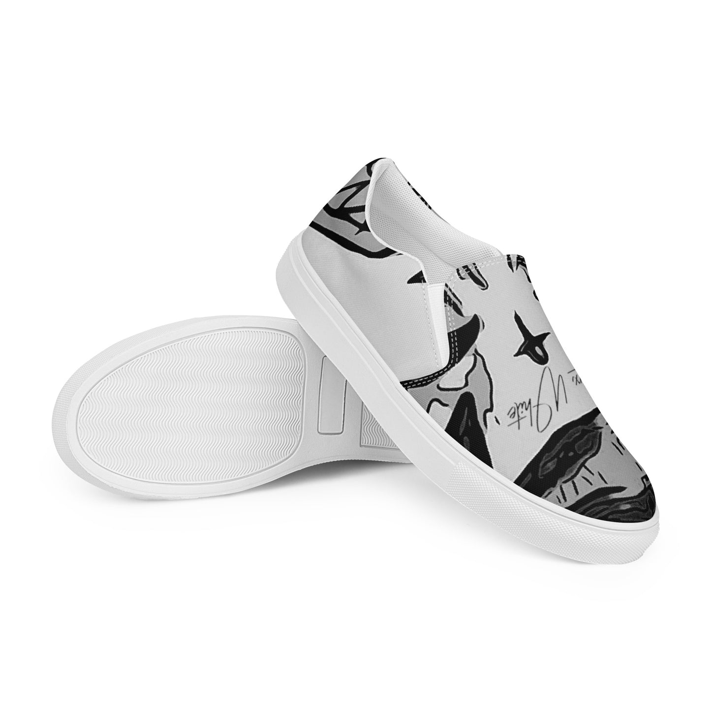 Onyx White Genesis 1:3 Men’s Slip-on Canvas Shoes