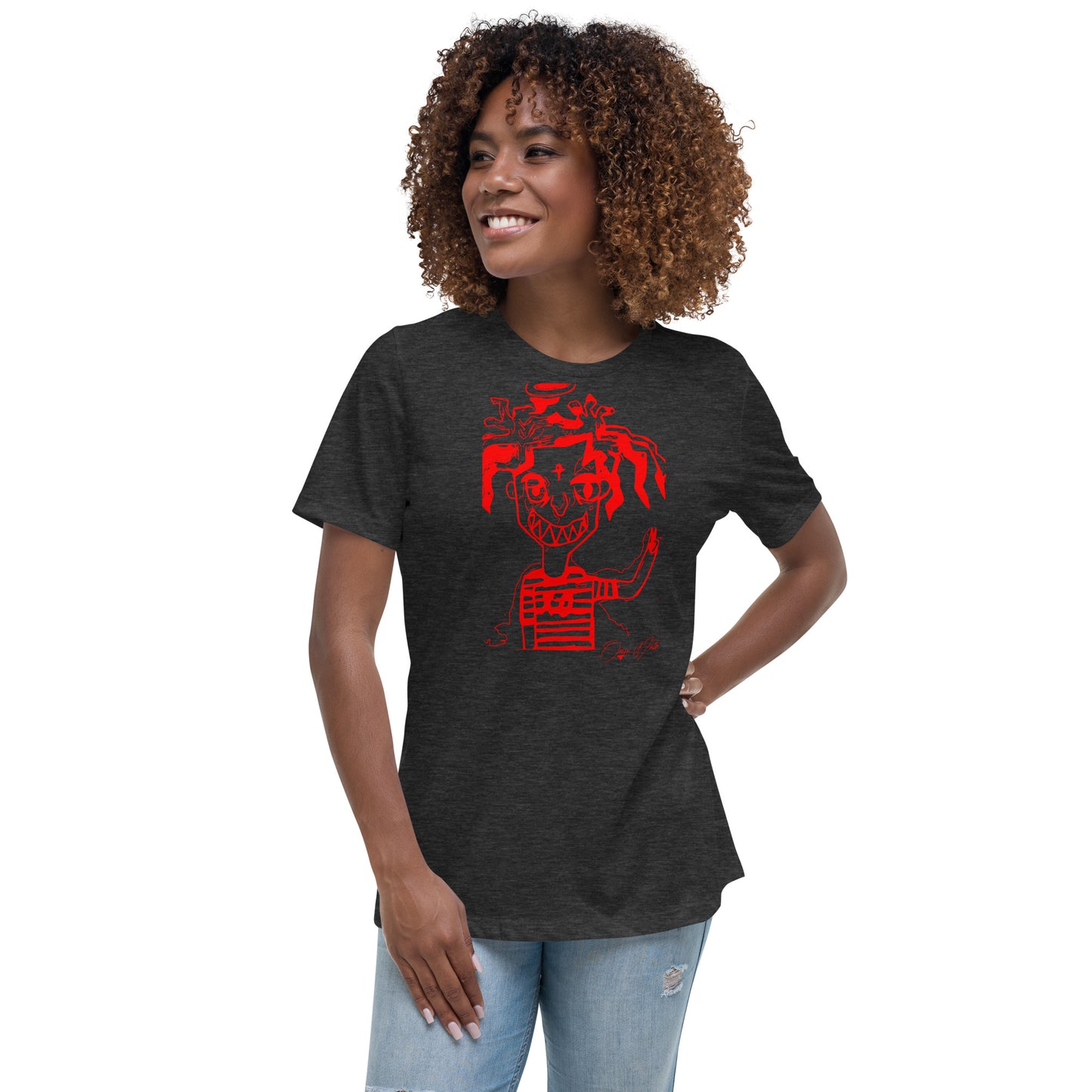 Onyx White Genesis 1:3 Women's Relaxed T-Shirt